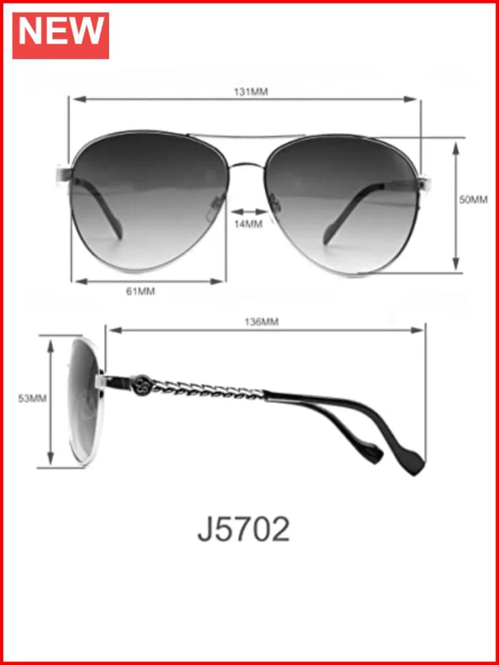 Elegant Aviator Pilot Sunglasses UV400 Protection
